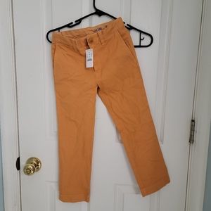 NWT J Crew Boys orange Chino pants 6 slim